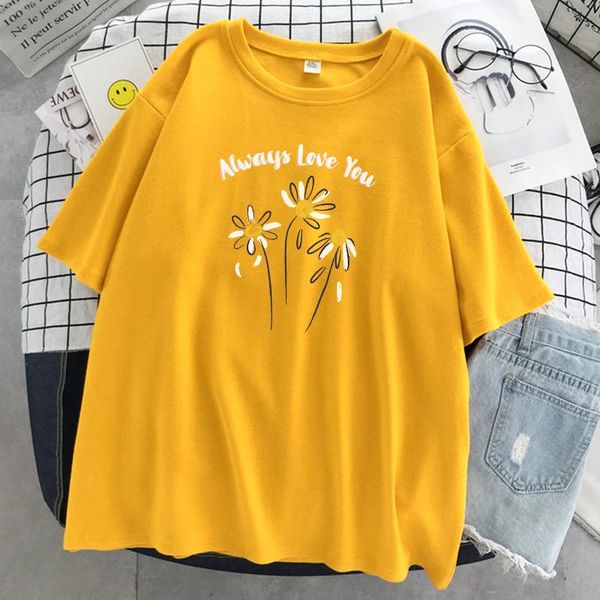 always love you fashion flowers print women's t-shirt summer loose o-neck tee clothes soft oversize breathable tshirt women, White
always love you fashion flowers print women's t-shirt summer loose o-neck tee clothes soft oversize breathable tshirt women, White
