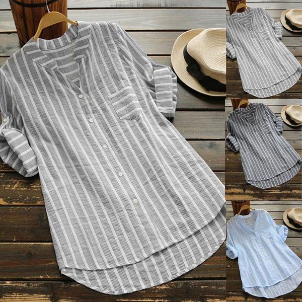 women's blouses & shirts fashsiualy women striped blouse casual summer autumn plus size o-neck loose button tunic shirt femme, White
women's blouses & shirts fashsiualy women striped blouse casual summer autumn plus size o-neck loose button tunic shirt femme, White