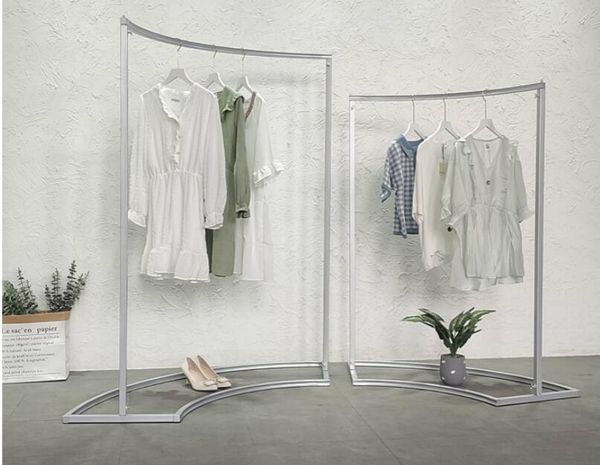 hooks & rails clothing store arc island display rack women's silver floor mounted clothes side
hooks & rails clothing store arc island display rack women's silver floor mounted clothes side