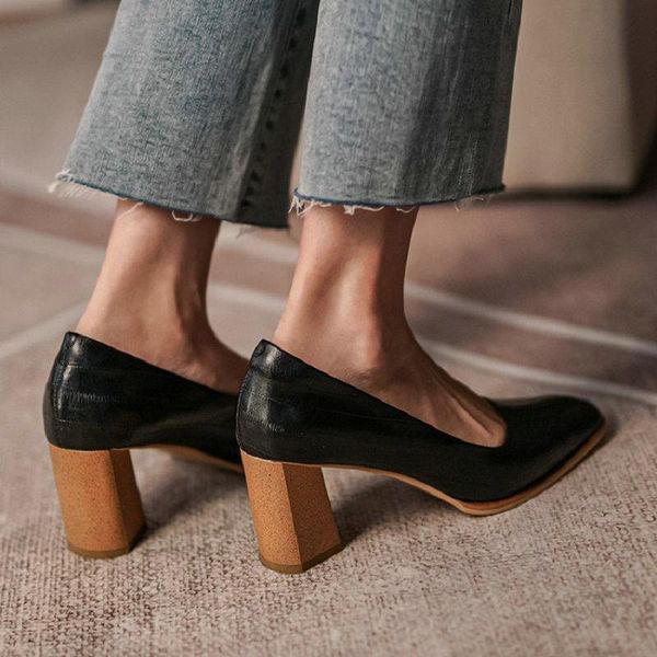 dress shoes zawsthia genuine natural cow leather retro mature womens block high heels chic ladies office party pumps size 33-40, Black
dress shoes zawsthia genuine natural cow leather retro mature womens block high heels chic ladies office party pumps size 33-40, Black