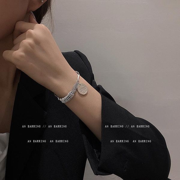 link, chain round brand letter bracelet female ins online celebrity cold style retro port hip-hop fashion punk trend, Black
link, chain round brand letter bracelet female ins online celebrity cold style retro port hip-hop fashion punk trend, Black
