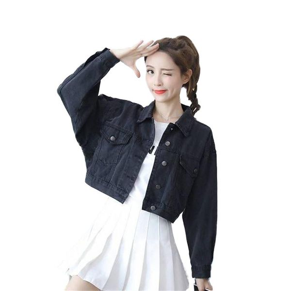 women's jackets 2021 spring autumn denim coats female loose casual outerwear long sleeve trendy lady jeans short mujer, Black;brown
women's jackets 2021 spring autumn denim coats female loose casual outerwear long sleeve trendy lady jeans short mujer, Black;brown