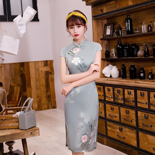 gray elegant print slim novelty cheongsam summer women satin medium length qipao chinese classic dress -4xl ethnic clothing, Red
gray elegant print slim novelty cheongsam summer women satin medium length qipao chinese classic dress -4xl ethnic clothing, Red