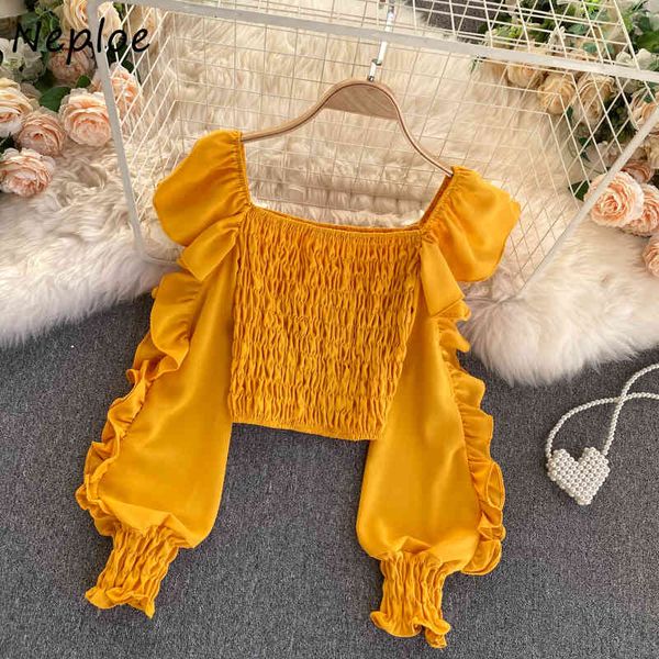 neploe solid color square collar design women blouse chic fungus patchwork puff sleeve shirt slim fit all-match blusas 210423, White
neploe solid color square collar design women blouse chic fungus patchwork puff sleeve shirt slim fit all-match blusas 210423, White