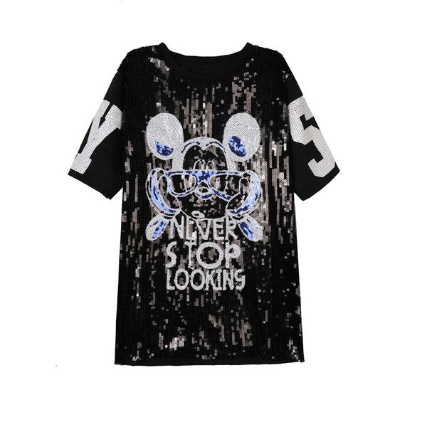 tee funny sequined long t-shirt europe fashion glasses mouse women hiphop dress female, White
tee funny sequined long t-shirt europe fashion glasses mouse women hiphop dress female, White