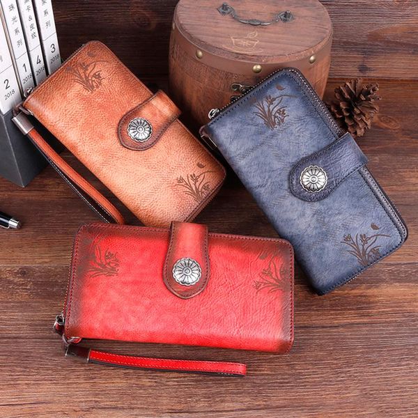 wallets women wallet genuine leather id/s holder handy bag multi-purpose printing retro female wrist clutch bags long purse, Red;black
wallets women wallet genuine leather id/s holder handy bag multi-purpose printing retro female wrist clutch bags long purse, Red;black