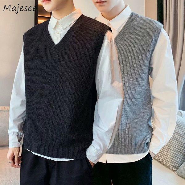 men's vests warm sweater men v-neck black sleeveless jumpers male slim fit soft korean fashion knitwear casual retro all match homme, Black;white
men's vests warm sweater men v-neck black sleeveless jumpers male slim fit soft korean fashion knitwear casual retro all match homme, Black;white