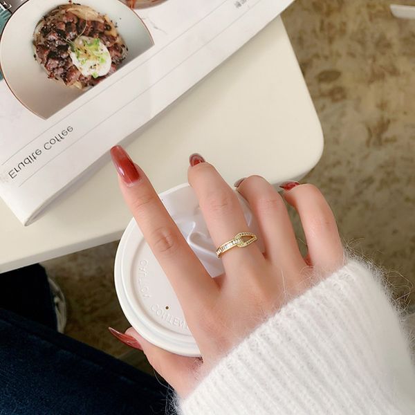 korean s925 sier micro inlaid women's fashion knot open temperament creativity index finger ring, Silver
korean s925 sier micro inlaid women's fashion knot open temperament creativity index finger ring, Silver