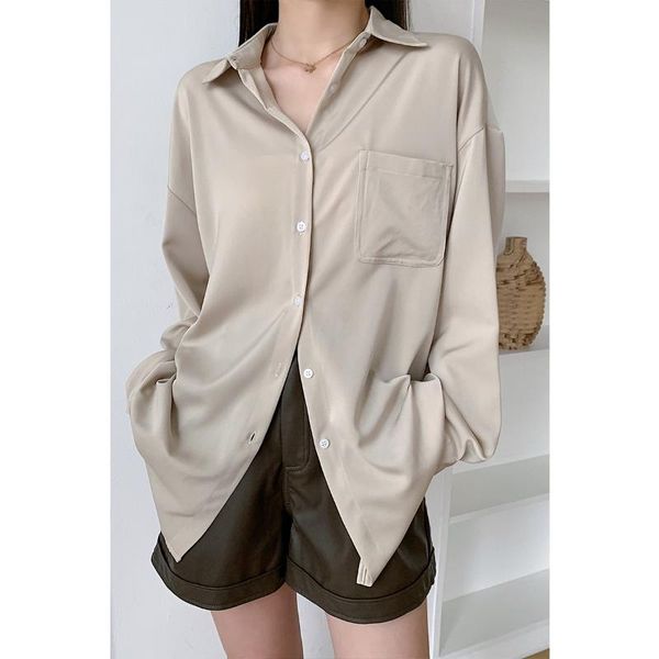 autumn spring women's causla oversize shirt commute slim korean version loose long sleeve casual mid length blouses & shirts, White
autumn spring women's causla oversize shirt commute slim korean version loose long sleeve casual mid length blouses & shirts, White