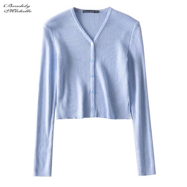 women fashion casual v-neck long-sleeve cardigans single breasted elastic knitted thin sweater crop women's knits & tees, White
women fashion casual v-neck long-sleeve cardigans single breasted elastic knitted thin sweater crop women's knits & tees, White