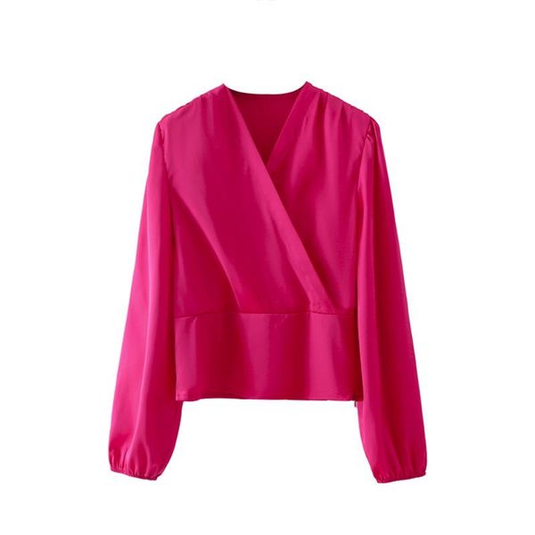 women's blouses & shirts women 2022 fashion solid color wrap side zipper vintage long sleeve slim female streetwear, White 
women's blouses & shirts women 2022 fashion solid color wrap side zipper vintage long sleeve slim female streetwear, White