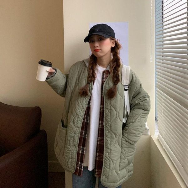women's jackets greenl casual single breasted pocket women jacket winter lightweight loose female parkas coat solid o-neck long sleeve, Black;brown
women's jackets greenl casual single breasted pocket women jacket winter lightweight loose female parkas coat solid o-neck long sleeve, Black;brown