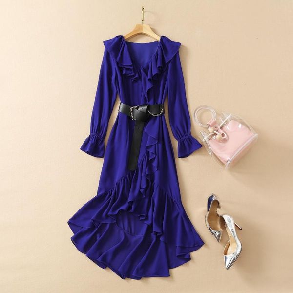 casual dresses nice runway celebrity women's elegant long sleeve v-neck lantern ruffled irregular dovetail dress, Black;gray
casual dresses nice runway celebrity women's elegant long sleeve v-neck lantern ruffled irregular dovetail dress, Black;gray