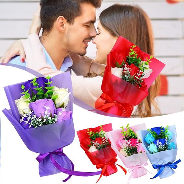simulation flower holding bouquet 6 rose soap gift box mother's day artificial flowers birthday party decoration decorative & wreaths
simulation flower holding bouquet 6 rose soap gift box mother's day artificial flowers birthday party decoration decorative & wreaths