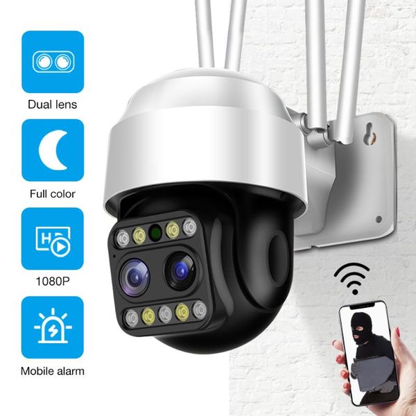 cameras 1080p dual lens outdoor wireless security camera ptz speed dome external wifi street video ip cctv p2p motion alert ip66
cameras 1080p dual lens outdoor wireless security camera ptz speed dome external wifi street video ip cctv p2p motion alert ip66