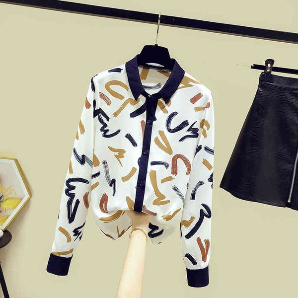 autumn fashion women's turn down collar long sleevese letter print shirt ladies blouses shirts a3805 210428, White
autumn fashion women's turn down collar long sleevese letter print shirt ladies blouses shirts a3805 210428, White