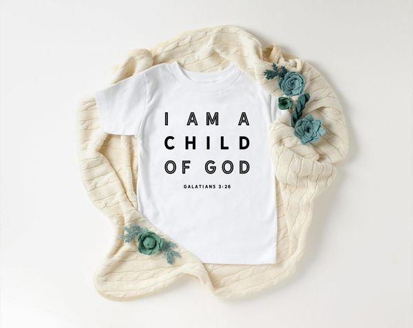 i am a child of god baby amp kids t shirt religious toddler christian short sleeve jesus, Blue
