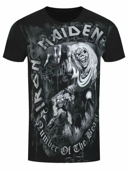official iron maiden t shirt number of the beast grey tone classic rock metal, White;black
official iron maiden t shirt number of the beast grey tone classic rock metal, White;black