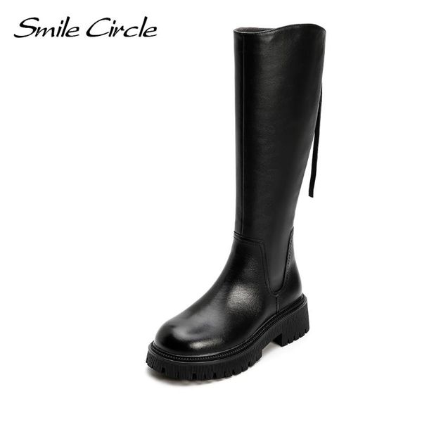 boots smile circle winter women knee-high long cow leather keep warm platform thick bottom ladies knight, Black
boots smile circle winter women knee-high long cow leather keep warm platform thick bottom ladies knight, Black