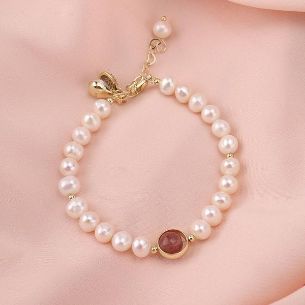 natural pearl bracelet female korean version fashion strawberry crystal fresh lovely hand string purse jewelry charm bracelets, Golden;silver
natural pearl bracelet female korean version fashion strawberry crystal fresh lovely hand string purse jewelry charm bracelets, Golden;silver