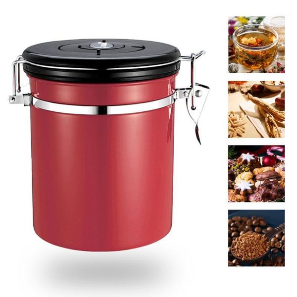 storage bottles & jars stainless steel airtight canister coffee bean container 1.8l with vent valve for tea sugar flour
storage bottles & jars stainless steel airtight canister coffee bean container 1.8l with vent valve for tea sugar flour