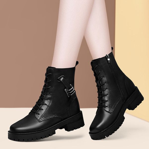 boots women's ladies combat boot famale motorcycle shoes genuine leather fashion woman winter lace up n0008 gt2v, Black
boots women's ladies combat boot famale motorcycle shoes genuine leather fashion woman winter lace up n0008 gt2v, Black
