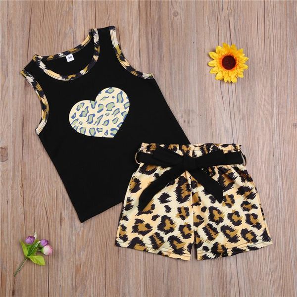 2-7 years little girl leopard love print clothes set girls sleeveless o-neck vest + bowknot elastic waist short pants summer clothing sets, White
2-7 years little girl leopard love print clothes set girls sleeveless o-neck vest + bowknot elastic waist short pants summer clothing sets, White