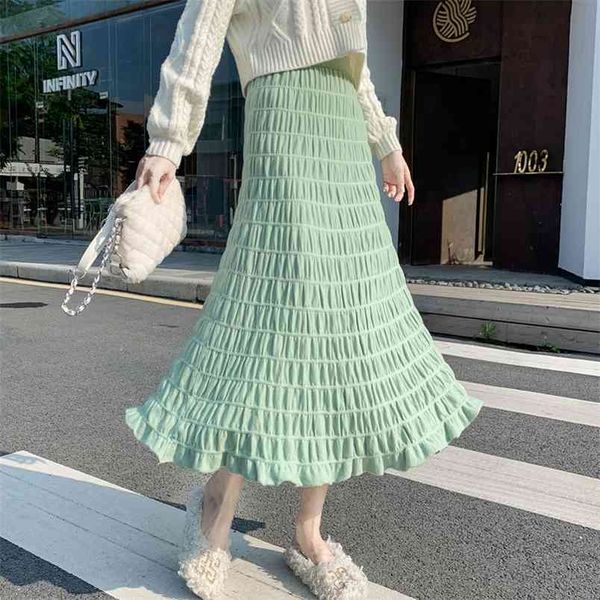 autumn& winter arrival elastic high waist slimming simple green all-match women a-line knitted long skirt 210527, Black
autumn& winter arrival elastic high waist slimming simple green all-match women a-line knitted long skirt 210527, Black