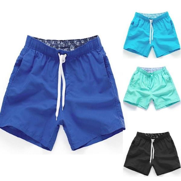 men summer soft beach swimming short pants men's shorts, White;black
