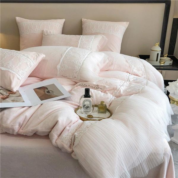 bedding sets french romantic lace princess set winter shaggy soft velvet fleece quilt/duvet cover bedspread bed linen pillowcases
bedding sets french romantic lace princess set winter shaggy soft velvet fleece quilt/duvet cover bedspread bed linen pillowcases