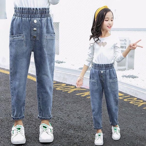 girls harlan jeans autumn new style children's loose casual pants, big boy's daddy pants, Blue
girls harlan jeans autumn new style children's loose casual pants, big boy's daddy pants, Blue