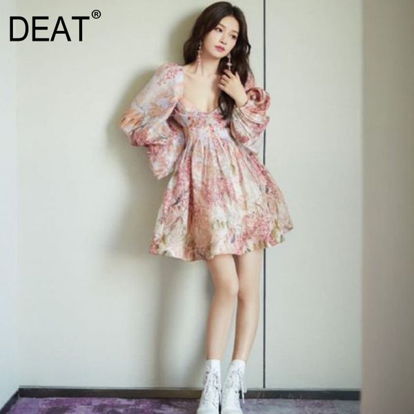 deat women pink printing hollow out high dress new square neck long lantern sleeve slim fit fashion tide summer 7e8336 210428, Black;gray
deat women pink printing hollow out high dress new square neck long lantern sleeve slim fit fashion tide summer 7e8336 210428, Black;gray