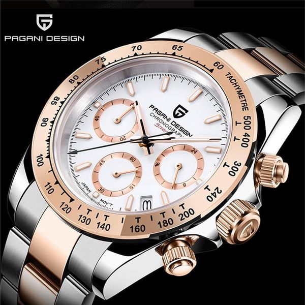 wristwatches pagani design diver watch men stainless steel sports chronograph quartz gold sapphire crystal watches, Slivery;brown
wristwatches pagani design diver watch men stainless steel sports chronograph quartz gold sapphire crystal watches, Slivery;brown