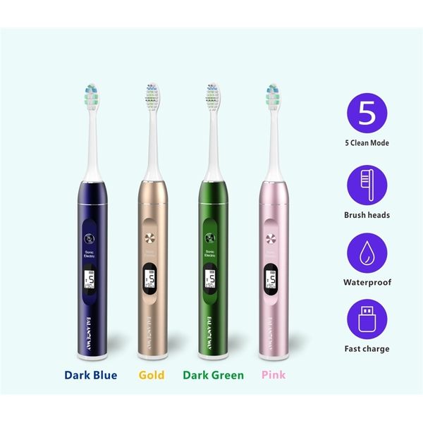 lcd screen 5 modes aluminum alloy rechargeable sonic electric tooth brush with replacement toothbrush head whitening ipx7 210310
lcd screen 5 modes aluminum alloy rechargeable sonic electric tooth brush with replacement toothbrush head whitening ipx7 210310