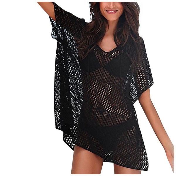 lady fashion women v-neck sunscreen beach smock knitting pure colorsunscreen blouse knitted hollow swimsuit 2021 women's swimwear, White;black
lady fashion women v-neck sunscreen beach smock knitting pure colorsunscreen blouse knitted hollow swimsuit 2021 women's swimwear, White;black