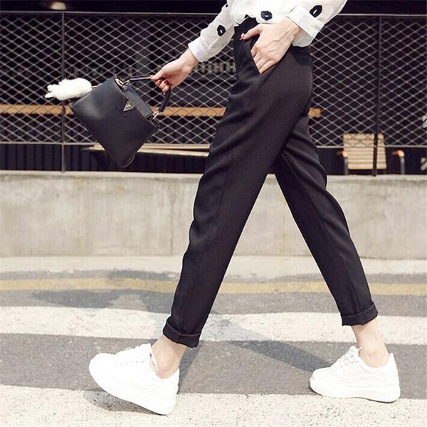 women's pants & capris women office lady suit casual korean harem pencil female england loose plus size long ladies trousers, Black;white
women's pants & capris women office lady suit casual korean harem pencil female england loose plus size long ladies trousers, Black;white