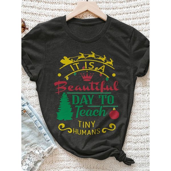 summer ladies' , t-shirts, christmas accessories, printed round neck, street casual home furnishings, short sleeves, loose and comforta, White
summer ladies' , t-shirts, christmas accessories, printed round neck, street casual home furnishings, short sleeves, loose and comforta, White