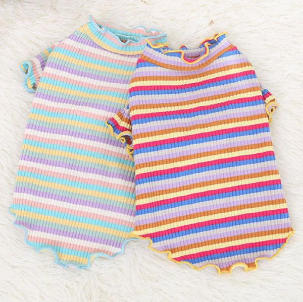 dog apparel pet rainbow striped knit lotus leaf clothes cotton warm winter t-shirt cat puppy clothing 11.13
dog apparel pet rainbow striped knit lotus leaf clothes cotton warm winter t-shirt cat puppy clothing 11.13