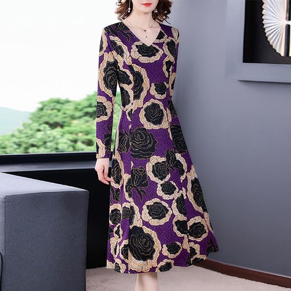 women purple floral casual midi dresses spring vintage 4xl plus size long sleeve dress elegant bodycon party vestidos, Black;gray
women purple floral casual midi dresses spring vintage 4xl plus size long sleeve dress elegant bodycon party vestidos, Black;gray