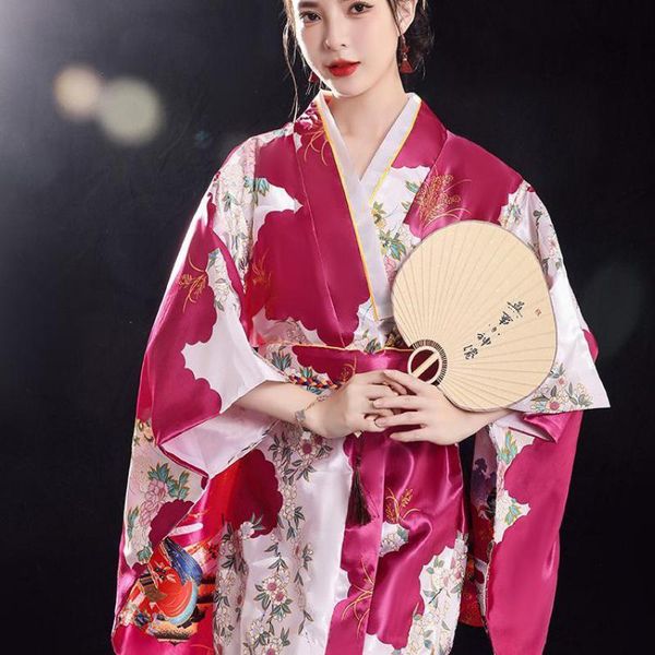 ethnic clothing women japanese kimono with obi yukata stage performance female cosplay costume print haori cardigan, Red
ethnic clothing women japanese kimono with obi yukata stage performance female cosplay costume print haori cardigan, Red