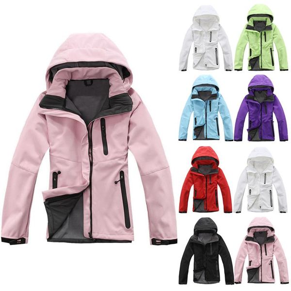 women's jackets sports & outdoors zip climbing coat warm hooded thick fleece outwear women solid color waterproof, Black;brown 
women's jackets sports & outdoors zip climbing coat warm hooded thick fleece outwear women solid color waterproof, Black;brown