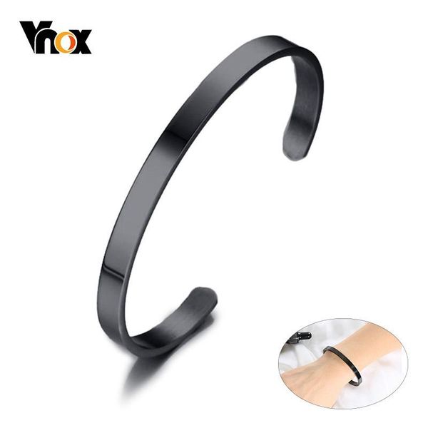 cuff vnox simple bangles bracelets for women 6mm high polished stainless steel pulseira dia 2.56", White
cuff vnox simple bangles bracelets for women 6mm high polished stainless steel pulseira dia 2.56", White