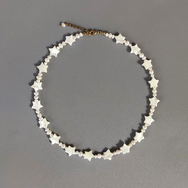 design five-pointed star shell beads necklace natural freshwater pearl mix and match jewelry gift for girl chokers, Golden;silver
design five-pointed star shell beads necklace natural freshwater pearl mix and match jewelry gift for girl chokers, Golden;silver