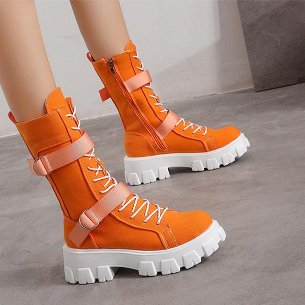 dress shoes british style women's autumn thin section 2021 canvas high-thick-soled casual round toe motorcycle boots, Black
dress shoes british style women's autumn thin section 2021 canvas high-thick-soled casual round toe motorcycle boots, Black