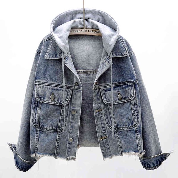 jacket korean removable hooded denim women vintage student outerwear chaquetas mujer loose big pocket short jeans jacket female, Black;brown
jacket korean removable hooded denim women vintage student outerwear chaquetas mujer loose big pocket short jeans jacket female, Black;brown