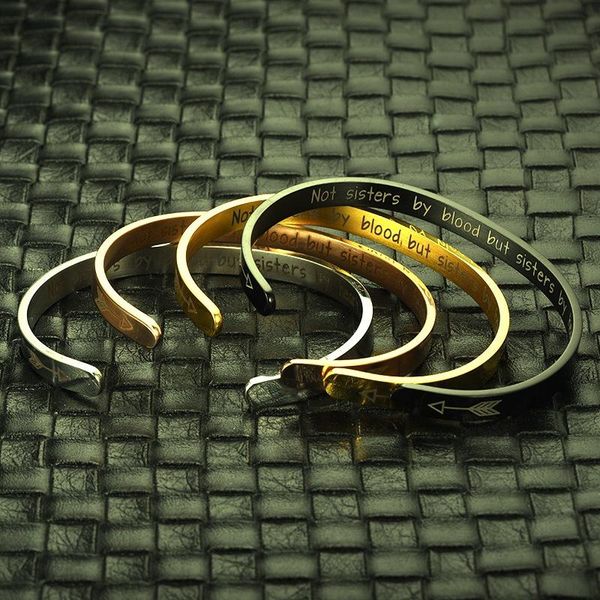bangle 20pcs/lot 65*6*2mm mirror polish stainless steel cuff blank c open laser no sister by blood heart bangles for women's jewelry, Black
bangle 20pcs/lot 65*6*2mm mirror polish stainless steel cuff blank c open laser no sister by blood heart bangles for women's jewelry, Black