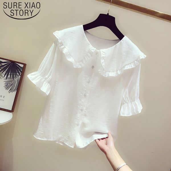 short sleeve women clothing summer slim doll collar botton solid casual fashion woman clothes 5164 50 210510, White
short sleeve women clothing summer slim doll collar botton solid casual fashion woman clothes 5164 50 210510, White