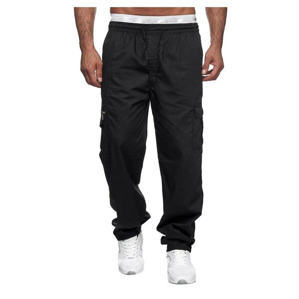 men's pants fashion comfortable multi-pocket straight-leg overalls sports parkour fitness pantalon homme, Black
men's pants fashion comfortable multi-pocket straight-leg overalls sports parkour fitness pantalon homme, Black