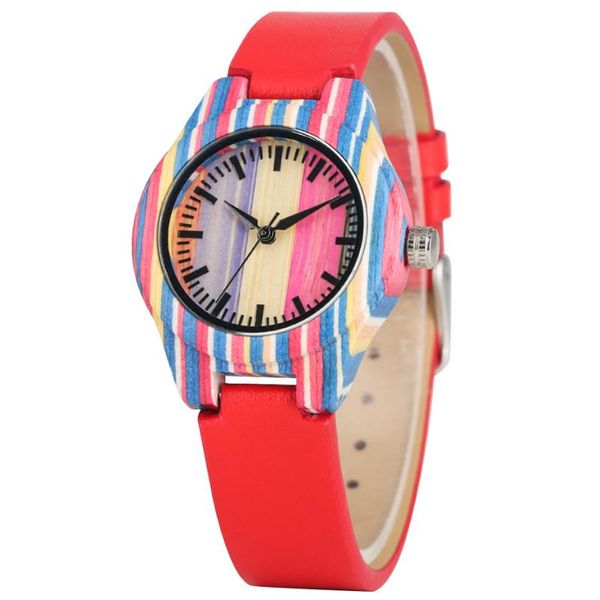 wristwatches colorful stripes wooden watch women's quartz wristwatch pu leather band 12-hours display fashion round dial female gifts, Slivery;brown
wristwatches colorful stripes wooden watch women's quartz wristwatch pu leather band 12-hours display fashion round dial female gifts, Slivery;brown