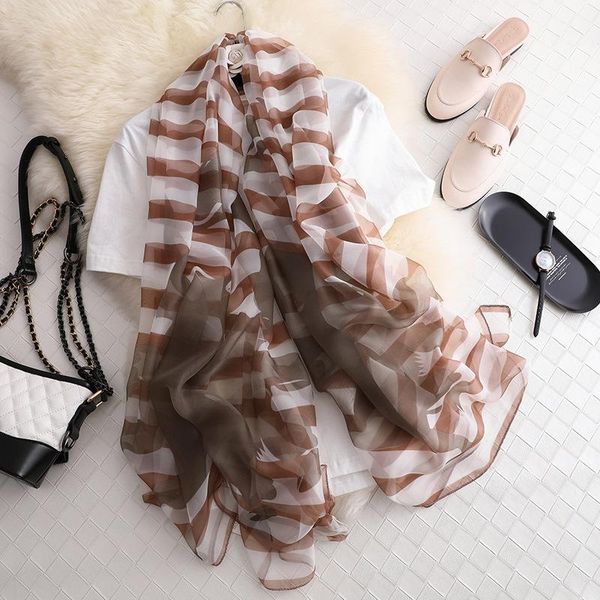 scarves realsishow summer women's chiffon scarf crab stripe print shawls long soft silk ins girl hijab gift, Blue;gray
scarves realsishow summer women's chiffon scarf crab stripe print shawls long soft silk ins girl hijab gift, Blue;gray